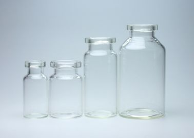 Recipiente de vidro tubular do tubo de ensaio pescoço vazio claro/transparente do friso da medicina